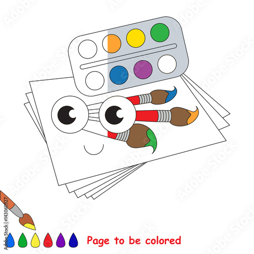 Kid game to be colored by example half.