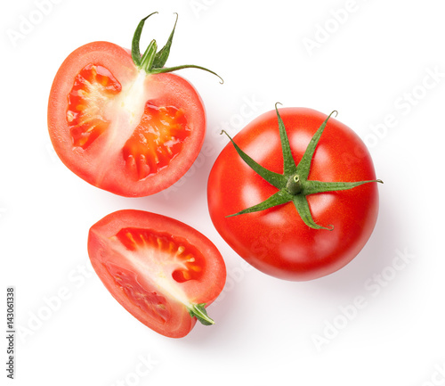 Fotografia Fresh Tomatoes on White