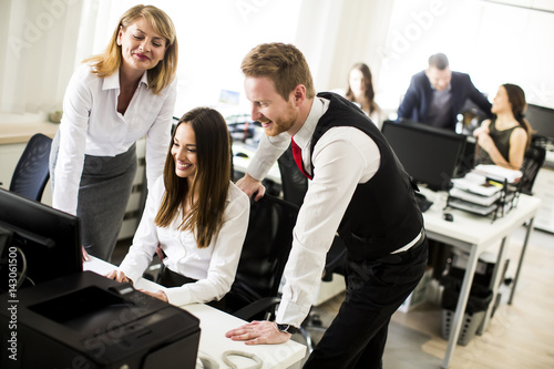 Young businesspeople in mod...