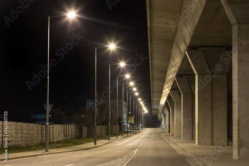 night road under the viaduct, Nitra, Slovakia
