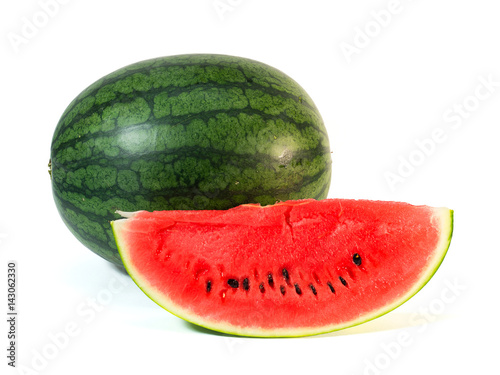 Slice of Watermelon isolated on White Background