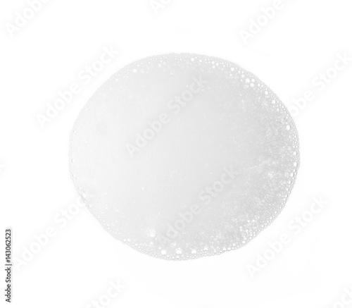 Soap foam bubble on white background object health concept