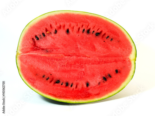Watermelon cut in half isolated on White Background
