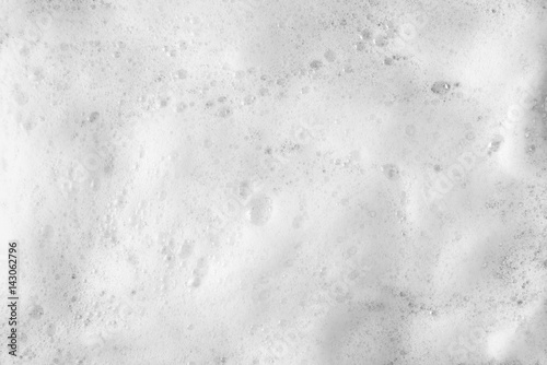Foam bubble from soap or shampoo washing on top view