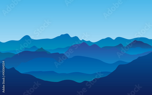 Mountain backdrop, vector Illustration