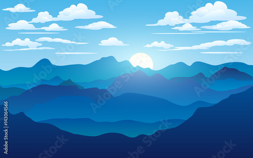 Mountain backdrop, vector Illustration