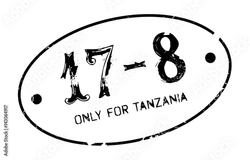 Only For Tanzania rubber stamp. Grunge design with dust scratches. Effects can be easily removed for a clean, crisp look. Color is easily changed.