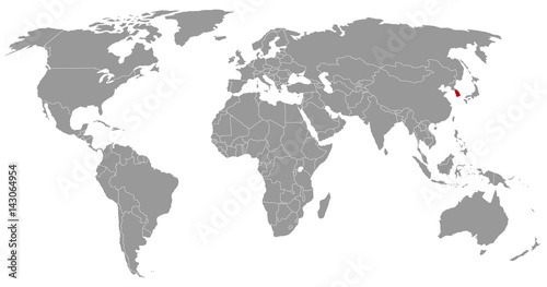 S  dkorea auf der Weltkarte