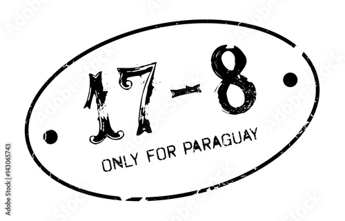 Only For Paraguay rubber stamp. Grunge design with dust scratches. Effects can be easily removed for a clean, crisp look. Color is easily changed.