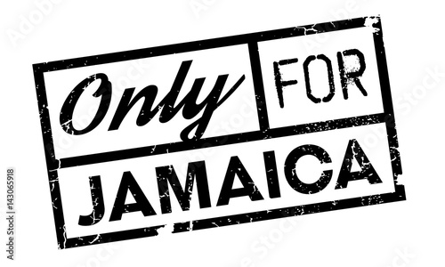 Only For Jamaica rubber stamp. Grunge design with dust scratches. Effects can be easily removed for a clean, crisp look. Color is easily changed.