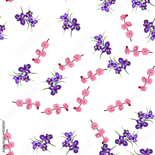 Fototapeta Naklejka Na Ścianę i Meble -  Purple Iris flowers