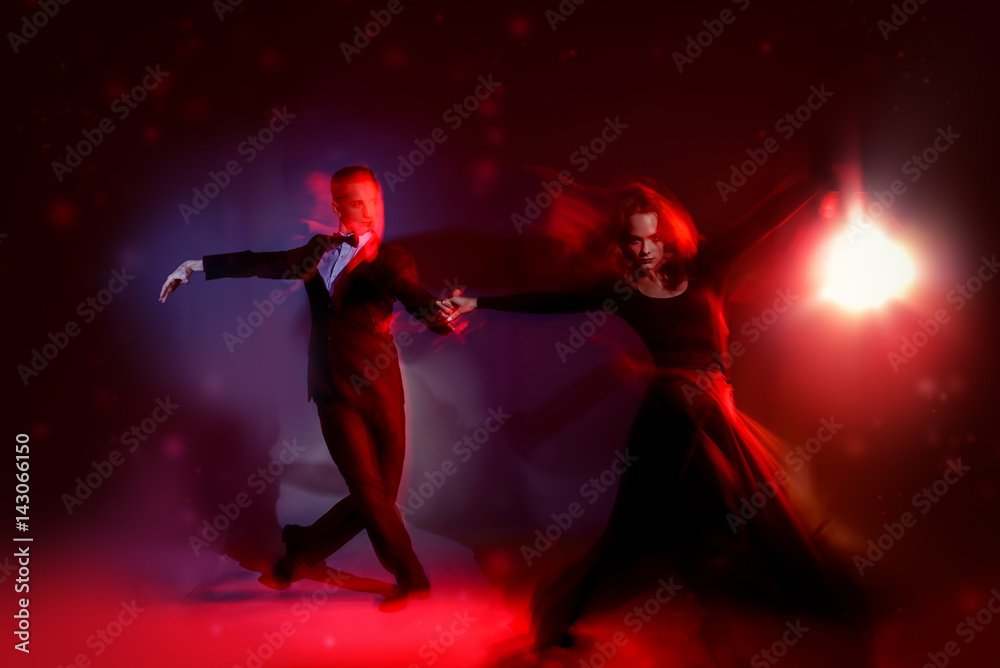 dance in red light