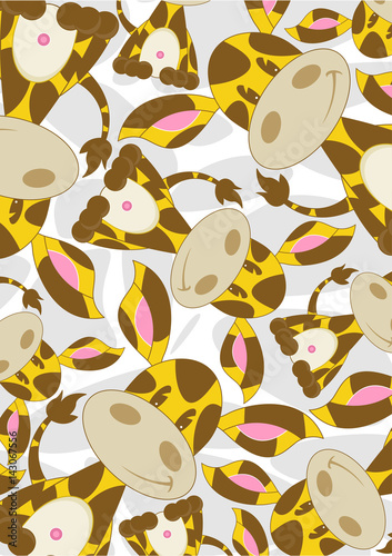 Sticker Cute Cartoon Giraffe Character