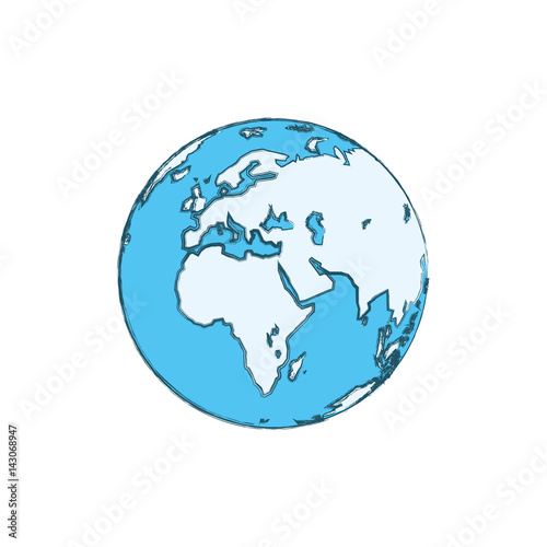 Planet earth geography vector illustration graphic design