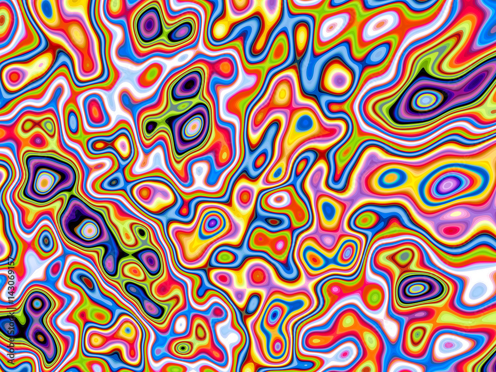 Fototapeta premium Gnarled fractal background - abstract digitally generated image