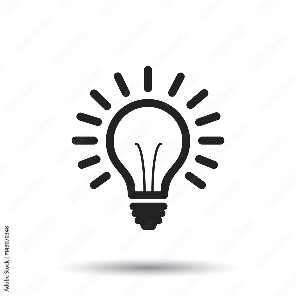 Light bulb line icon vector on white background. Idea sign, solution, thinking concept. Light bulb line icon vector on white background. Idea sign, solution, thinking concept.