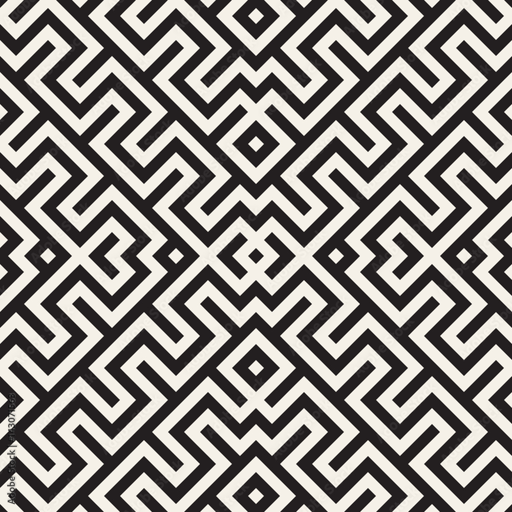 Maze Tangled Lines Contemporary Graphic. Abstract Geometric Background Design. Vector Seamless Pattern. Maze Tangled Lines Contemporary Graphic. Abstract Geometric Background Design. Vector Seamless Pattern.