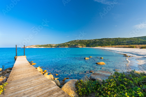 Fototapeta Naklejka Na Ścianę i Meble -  Sardinia beach, the Marmorata, Santa Teresa, Italy.