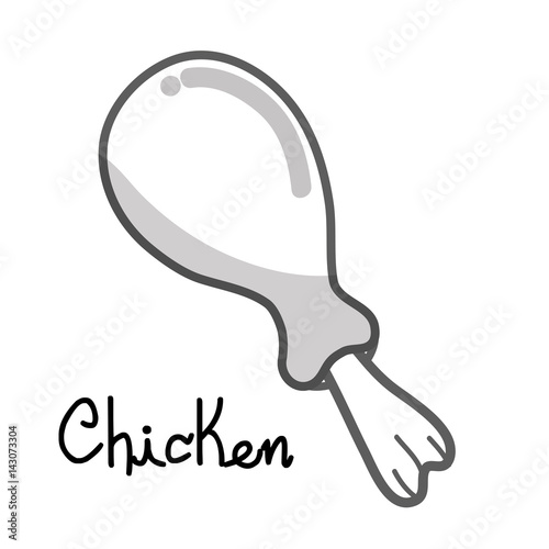 delicious chicken thigh food icon