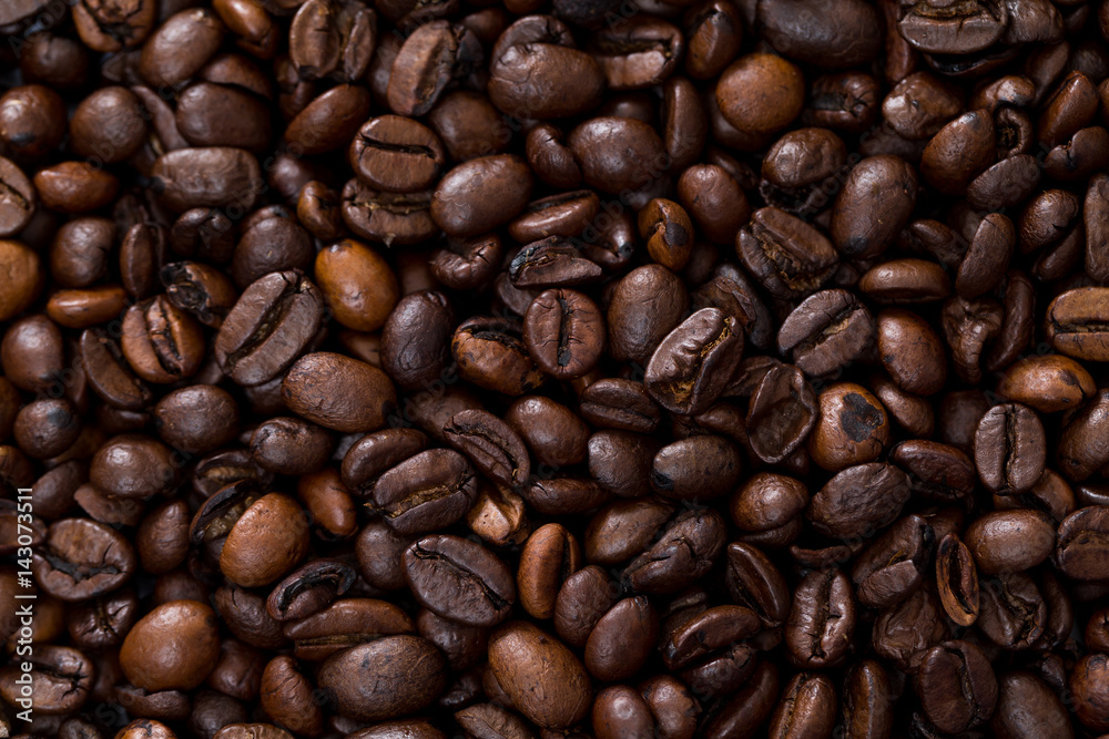 Roasted coffee bean background Roasted coffee bean background