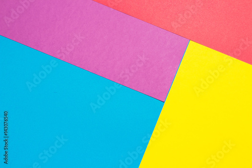 Composition with purple, blue, red and yellow sheets