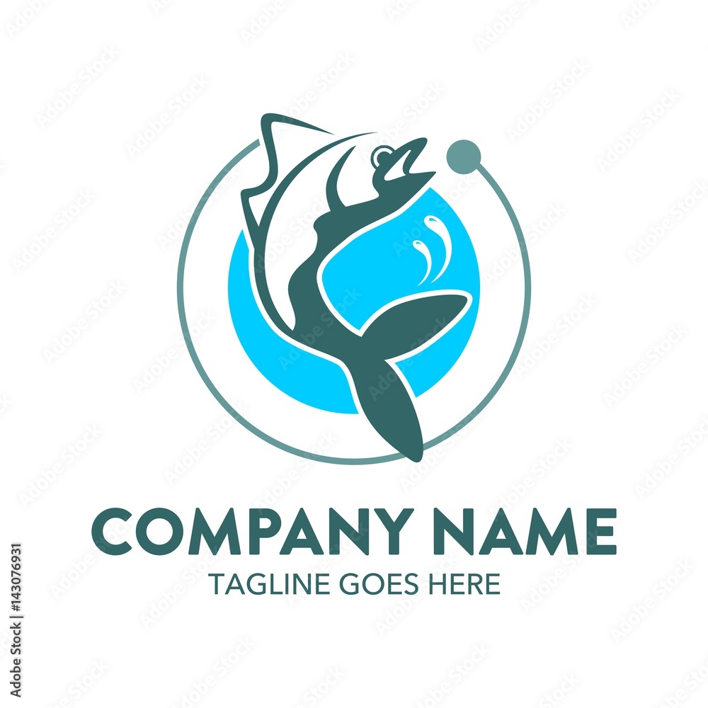 Naklejka premium Fishing Logo
