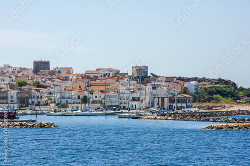 Fototapeta Naklejka Na Ścianę i Meble -  view of beautiful port in Arbatax harbor village Sardinia italy sardegna