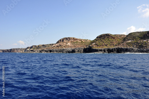 Blue sea and characteristic caves of Cala Luna Golfo di Orosei Sardegna or Sardinia Italy © CL-Medien