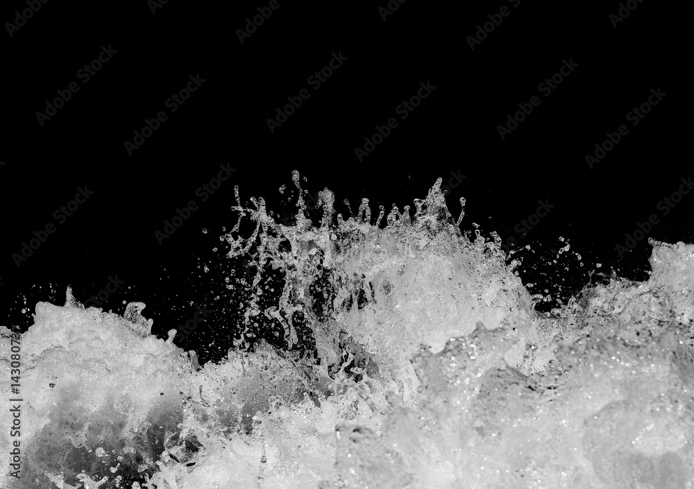 Water Splash on Black Background Water Splash on Black Background