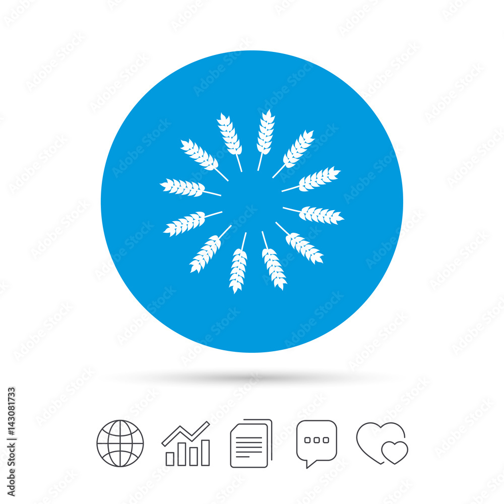 Agricultural sign icon. Gluten free or No gluten. Agricultural sign icon. Gluten free or No gluten.