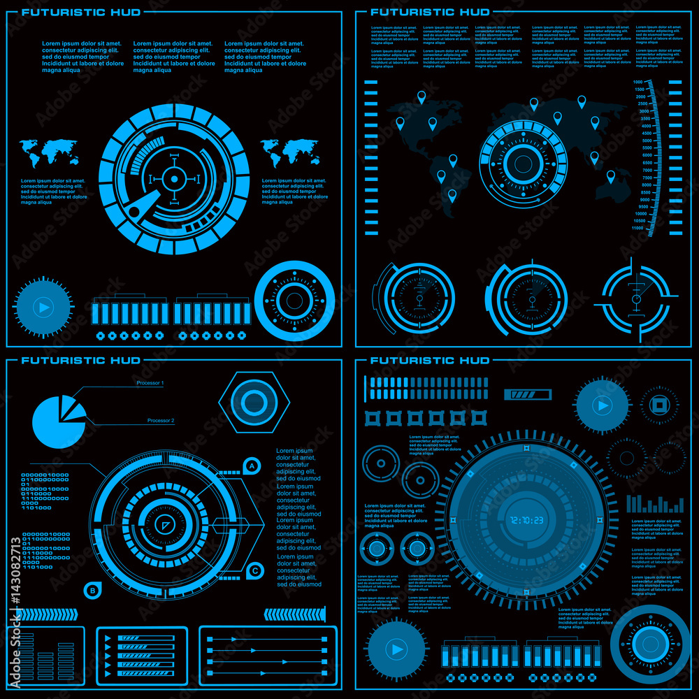 Futuristic virtual graphic touch user interface Futuristic virtual graphic touch user interface