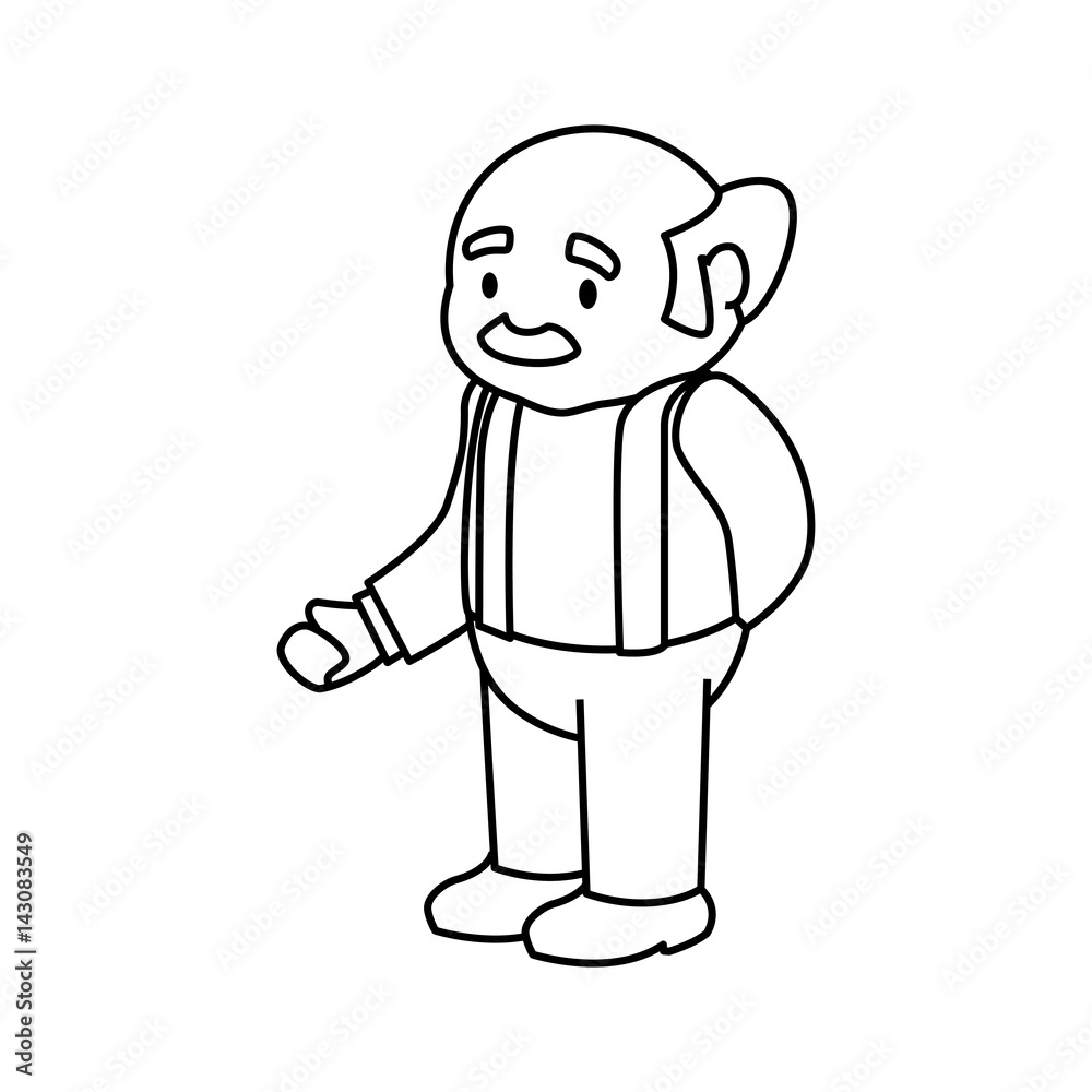 Grandfather adult elder cartoon icon vector illustration graphic design Grandfather adult elder cartoon icon vector illustration graphic design