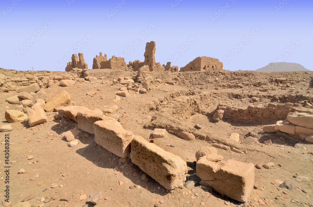 Ruins of old turkish fort on Sai island, Sudan Ruins of old turkish fort on Sai island, Sudan