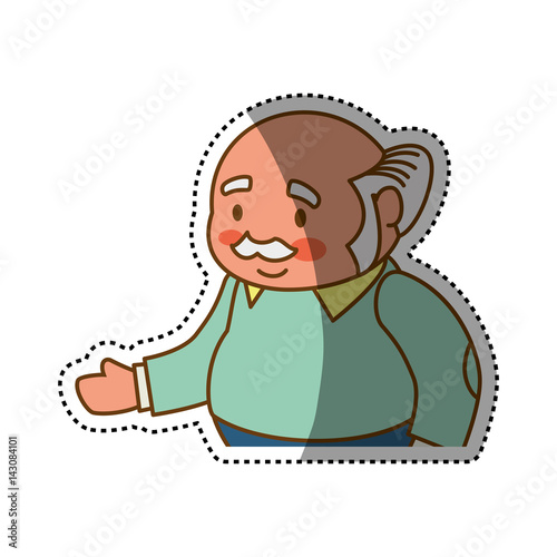Grandfather adult elder cartoon icon vector illustration graphic design