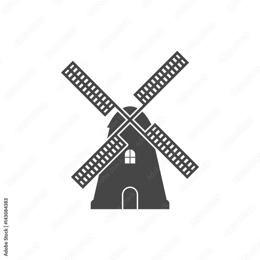 Windmill icon - Illustration Windmill icon - Illustration