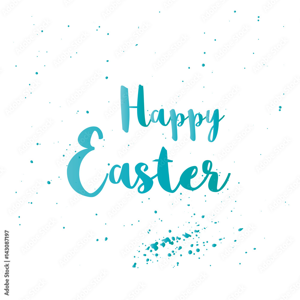 Happy Easter greeting card with lettering