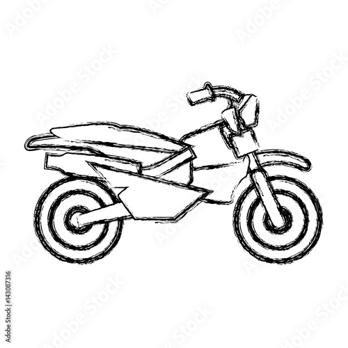 Fototapeta Naklejka Na Ścianę i Meble -  Enduro motorcycle silhouette icon vector illustration graphic design