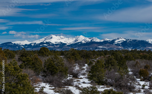 Snowy Laplata Mountains During Winter in Colorado 