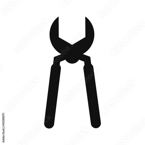 tong tool silhouette vector icon illustration graphic design