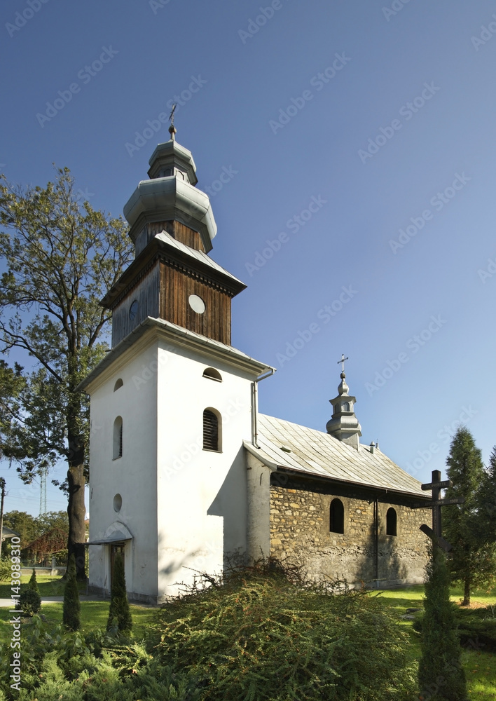 Church of St.Michael (archangel) in Zagorz. Poland