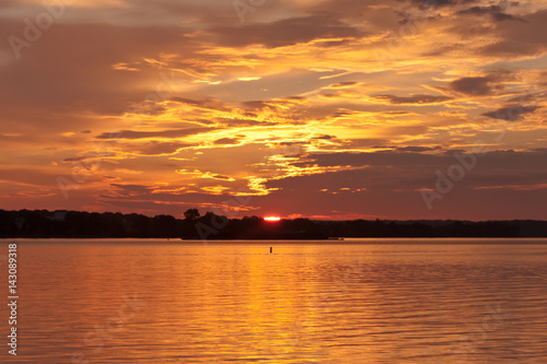 Golden Sunrise, reflected on the water