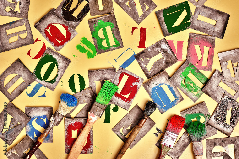 Fototapeta premium painted letters two