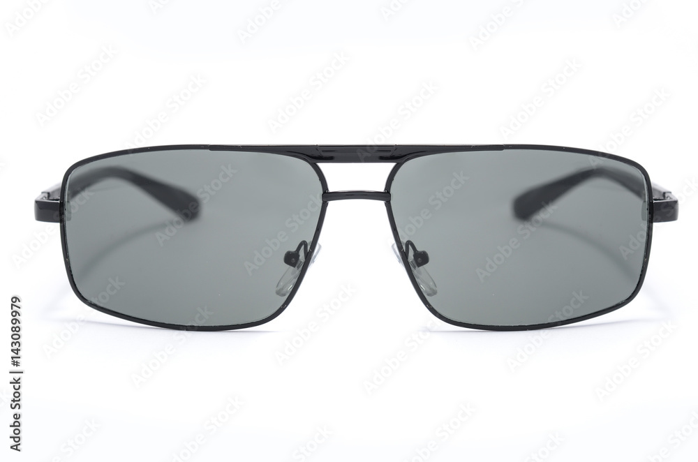Fototapeta premium man's sunglasses in an iron frame isolated on white