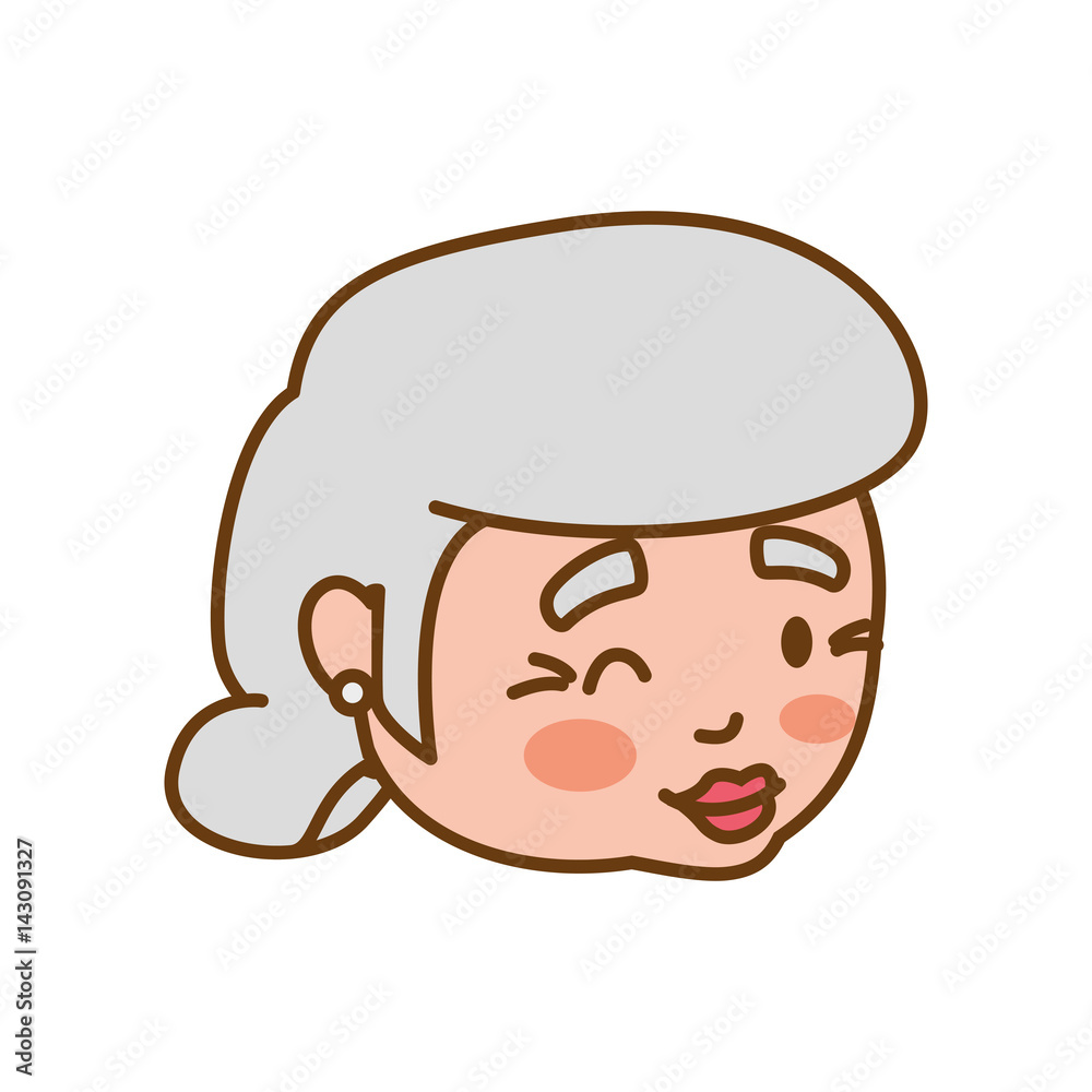 grandmother elder head vector icon illustration graphic design grandmother elder head vector icon illustration graphic design