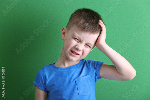 Little boy suffering from h...