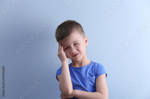 Little boy suffering from h...