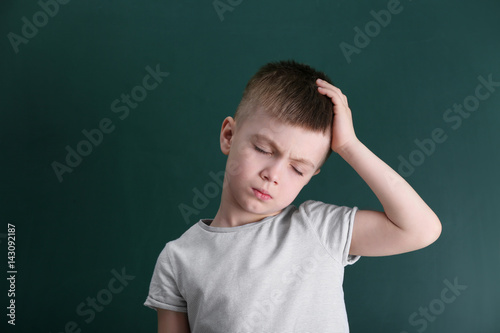 Little boy suffering from h...