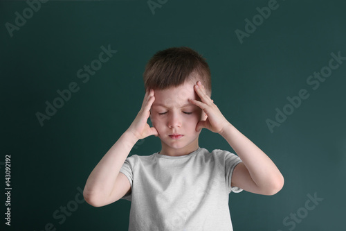 Little boy suffering from h...