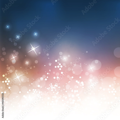 Colorful Sparkling Cover Design Template with Abstract, Blurred Background for Christmas, New Year or Other Holiday Designs 