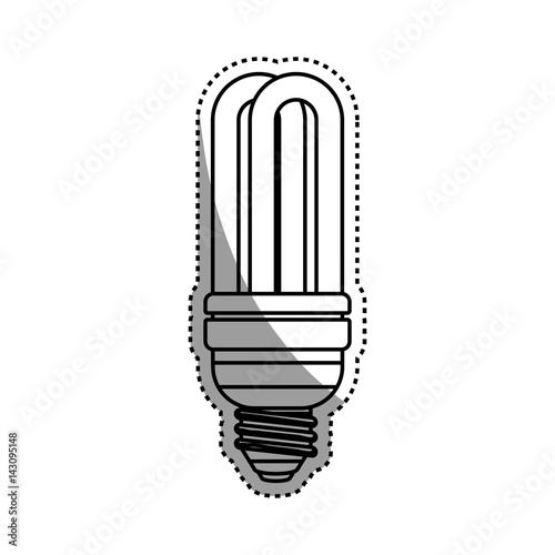 light bulb electric fluorescent vector icon illustration graphic design